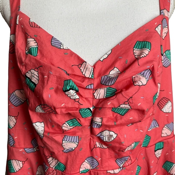 Torrid Fit Flare Poplin Cupcake Print Dress Size 3 - Picture 13 of 17
